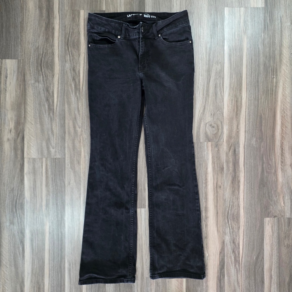 Wrangler Womens Black Boot Cut Jeans 9x32 1009MWZBK Stretch Denim
